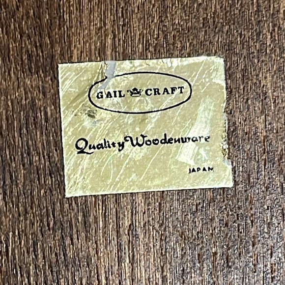 Vintage Japan Gail Craft Wood Butterfly Tile Charcuterie Cheese Board - Picture 5 of 8